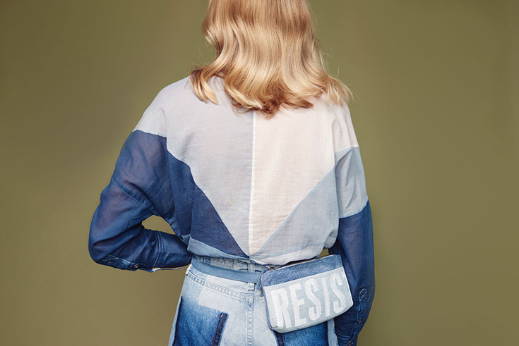 Peppermynta Peppermint Fair Fashion, Slow Fashion, grüne Mode und nachhaltige Mode: Hipsters for Sisters: vegane Tasche vegane Tasche aus Denim, Jeans, Upcycling, Bauchtasche, Bauchtaschen