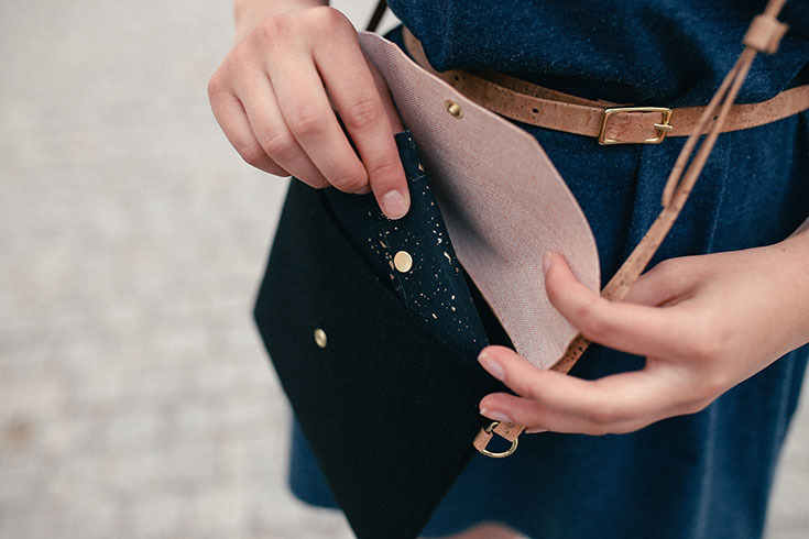 Peppermynta Peppermint Fair Fashion, Slow Fashion, grüne Mode und nachhaltige Mode: Ulsto: vegane Tasche vegane Tasche aus Korkleder