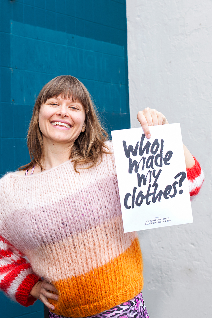 Fashion Revolution Week 2019 #whomademyclothes: Lucie Beyer von Lucie in the Sky trägt Flying Lovebirds, Maiami und Ethletic