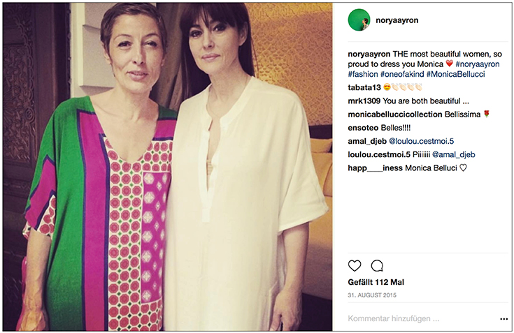 Fair Fashion, Slow Fashion: Norya Ayron – Lieblingslabel von Kate Moss und Sharon Stone – Monica Belucci