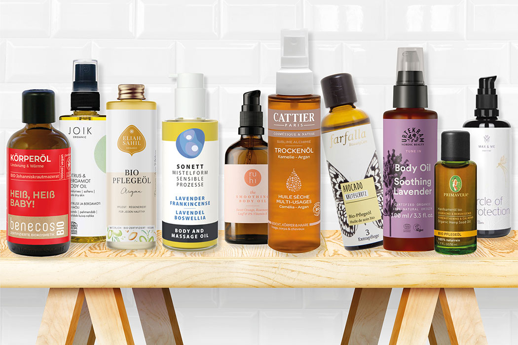 Naturkosmetik Körperöl Test: Die besten natürlichen Hautöle und Anwendungstipps. biologisches Hautöl, natürliches Pflegeöl für den Körper, Bio Massageöl, natürliche Kosmetik, Bio-Öl, pflanzliche Öle, vegane Hautöle