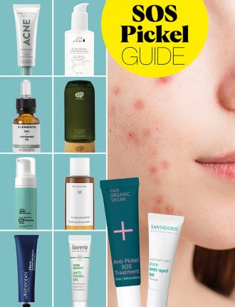 Naturkosmetik SOS-Pflege gegen Pickel, Akne, Mitesser & unreine Haut. Wirksame Soforthilfe, Tipps & Tricks, damit Hautunreinheiten über Nacht verschwinden. Entzündungshemmend Biokosmetik Produkte mit natürlichen Inhaltsstoffen, die Pickel sofort bekämpfen