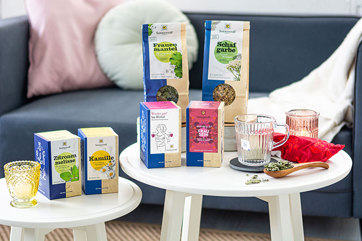 Frauengesundheit: Natürliche Produkte für die Wechseljahre, Periode & Co. Was hilft bei PMS, Regelschmerzen und in der Menopause? Wir haben für euch Naturkosmetik, Bio-Tee und natürliche Nahrungsergänzung zusammengestellt: Frauenkräuter Bio Tee für Frauen von Sonnentor