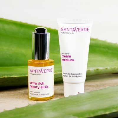 Peppermynta Brandfinder. Santaverde setzt mit ihrer Naturkosmetik auf Aloe Vera und baut diese in Handarbeit in Andalusien selbst an. Natürliche Kosmetik für sensible, unreine oder für Anti-Aging.