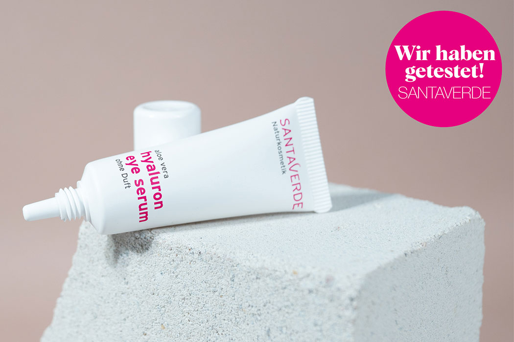 Naturkosmetik Augenpflege Test – Das neue Hyaluron Eye Serum von Santaverde mit Hyaluronsäure gegen Augenfältchen, Tränensäcke, Augenringe