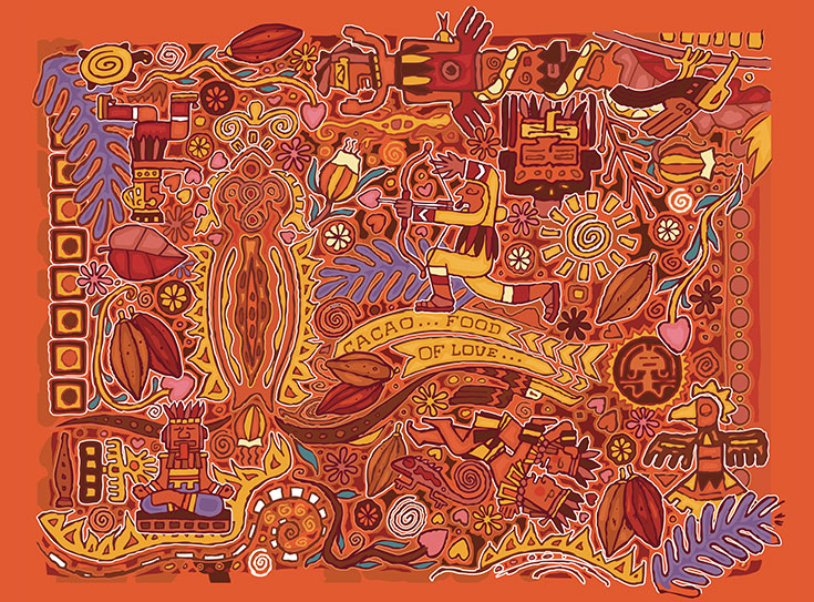 Farb-Meditation – achtsames Ausmalen mit Lovechock rohe und vegane Bio Schokolade, Ausmalbild, gratis Vorlage zum ausmalen