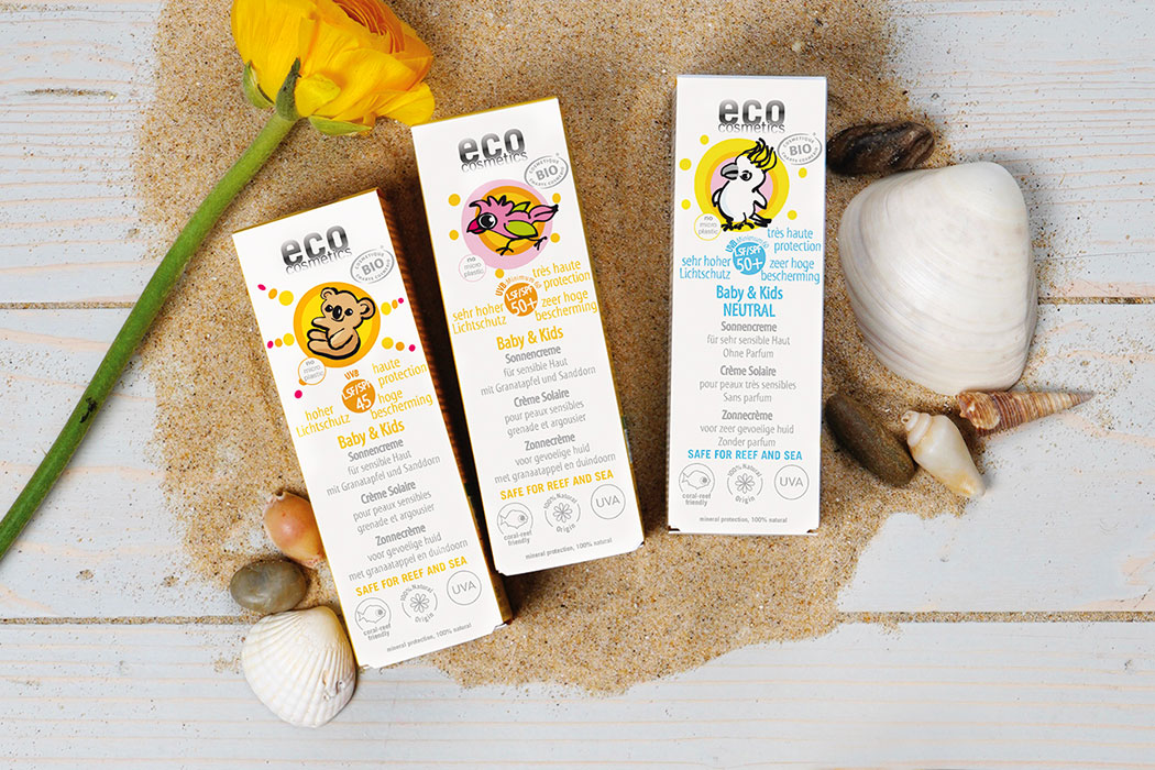 Eco Cosmetics – Mineralischer Sonnenschutz für Babys und Kinder: natürliche Sonnenpflege für sensible Haut, Naturkosmetik Sonnencreme für Kleinkinder