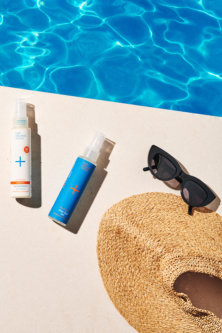 Naturkosmetik After Sun – Natürliche Pflege nach dem Sonnenbad für sonnengestresste Haut. Natürliches Aprés Soleil ohne gesundheitsschädliche Inhaltsstoffe beruhigend und kühlend für strapazierte Haut. Natürliches After Sun Gel von i+m Naturkosmetik Berlin