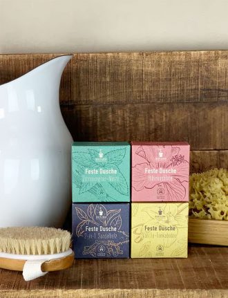 Plastikfreie Kosmetik von Bioturm – das sind die Zero Waste Less Waste Neuheiten: Feste Dusche, Feste Spülung, Fester Conditioner