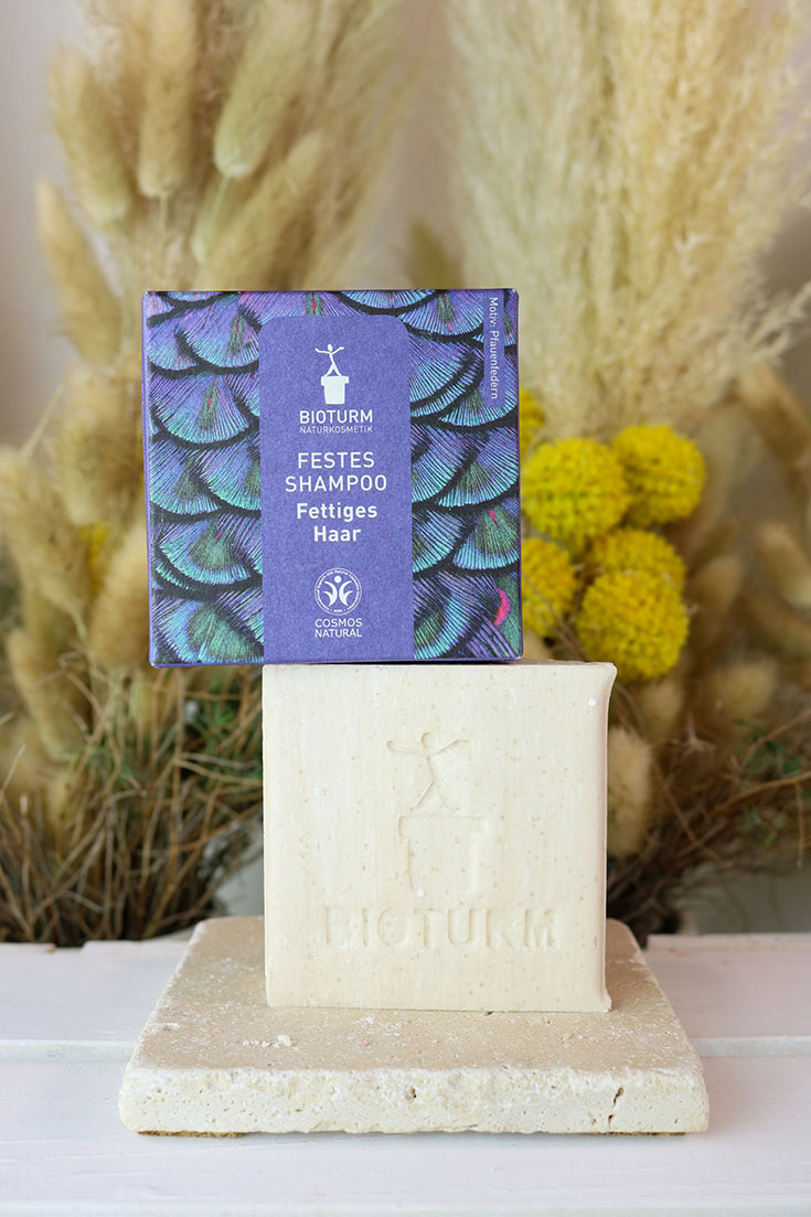 Bioturm Naturkosmetik – festes Shampoo für fettiges, strapaziertes und feines Haar, keine Haarseife, keine saure Rinse nötig