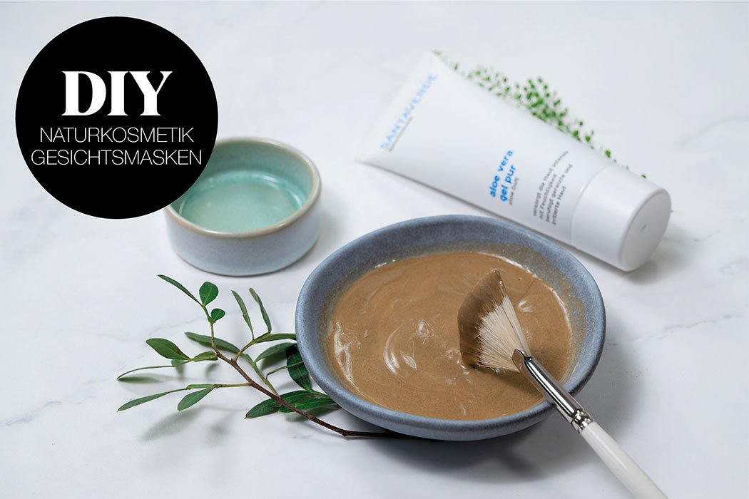 DIY Gesichtsmasken mit Aloe Vera für sonnengestresste Haut. Masken selber machen mit Naturkosmetik von Santaverde: erfrischende Augenkompressen, Peeling Maske, Heilerde Gesichtsmaske für empfindliche Haut