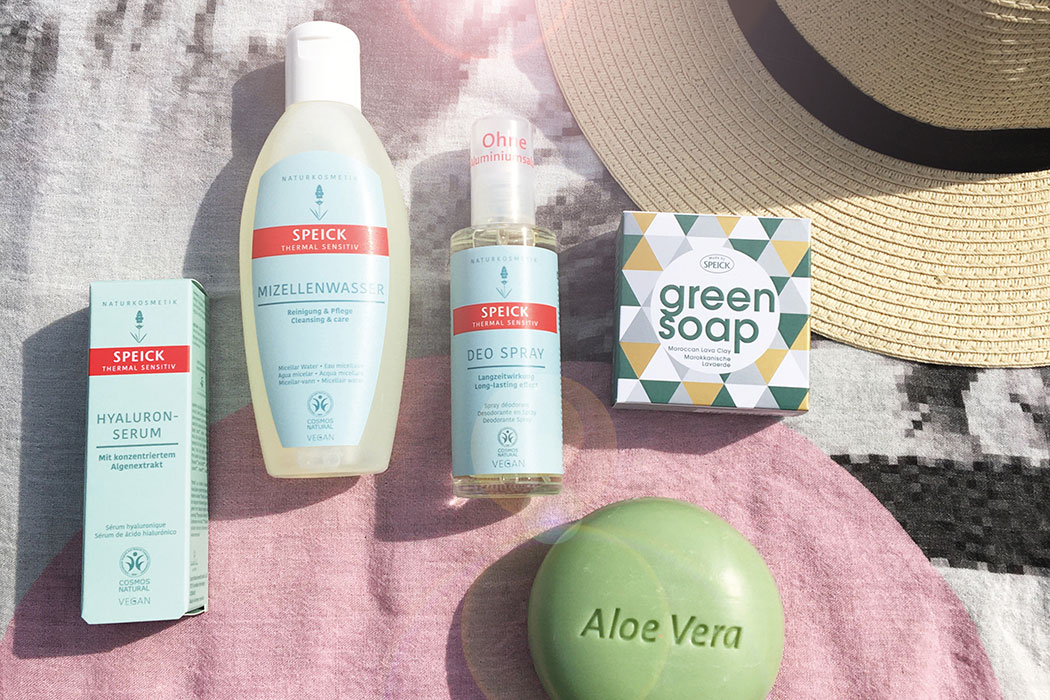Summer Essentials! Beauty-Tipps für den Sommer von Speick Naturkosmetik: Aloe Vera Serum, Feuchtigkeitspflege, erfrischendes Deo, natürliche Kosmetik, Sommer Kosmetik, Pflegeroutine für den Sommer mit Mizellenwasser