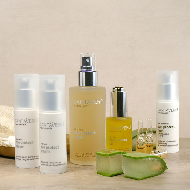 Santaverde – Naturkosmetik Anti-Aging für strahlende Haut. XINGU age perfect cream und age protect, natürliche Kosmetik für reife Haut und trockene Haut